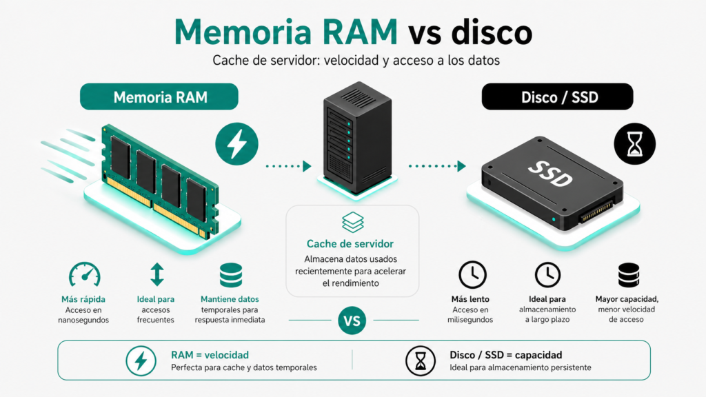 ¿qué es Cache de servidor y cómo acelera tu web? 1 Diferencia Entre Memoria Ram Y Disco Duro En Cache De Servidor.